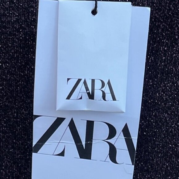 Zara Metallic Shimmer Purple Cropped Velvet Buttons Long Sleeve Cardigan Small - Picture 9 of 16